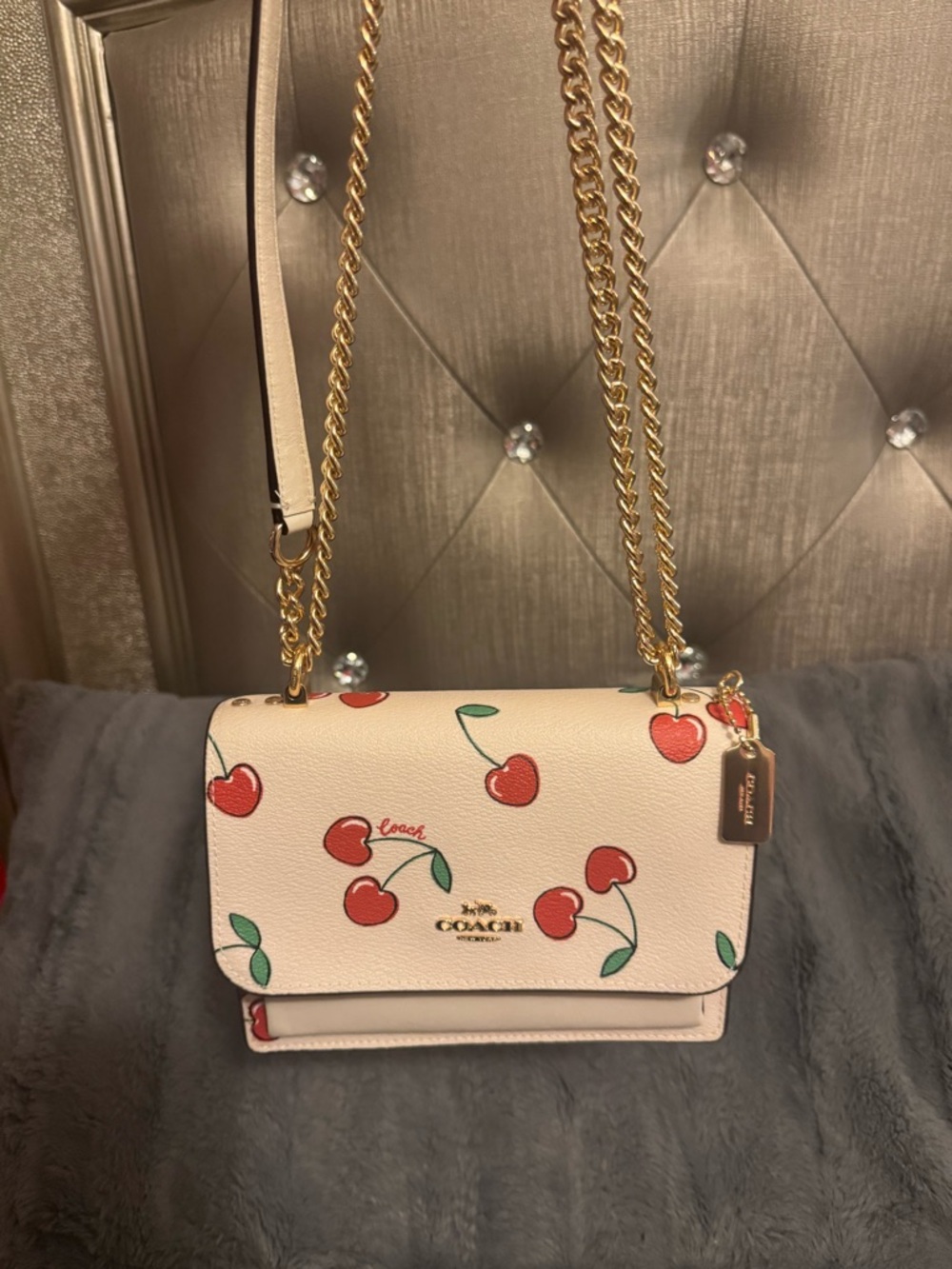 Coach cherry print mini klare